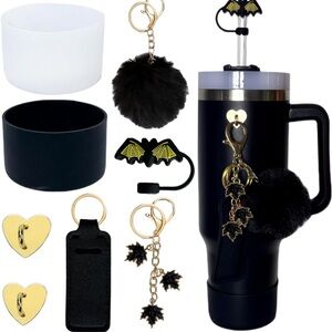 💋8 piece BUNDLE Black Halloween Set NWT no cup